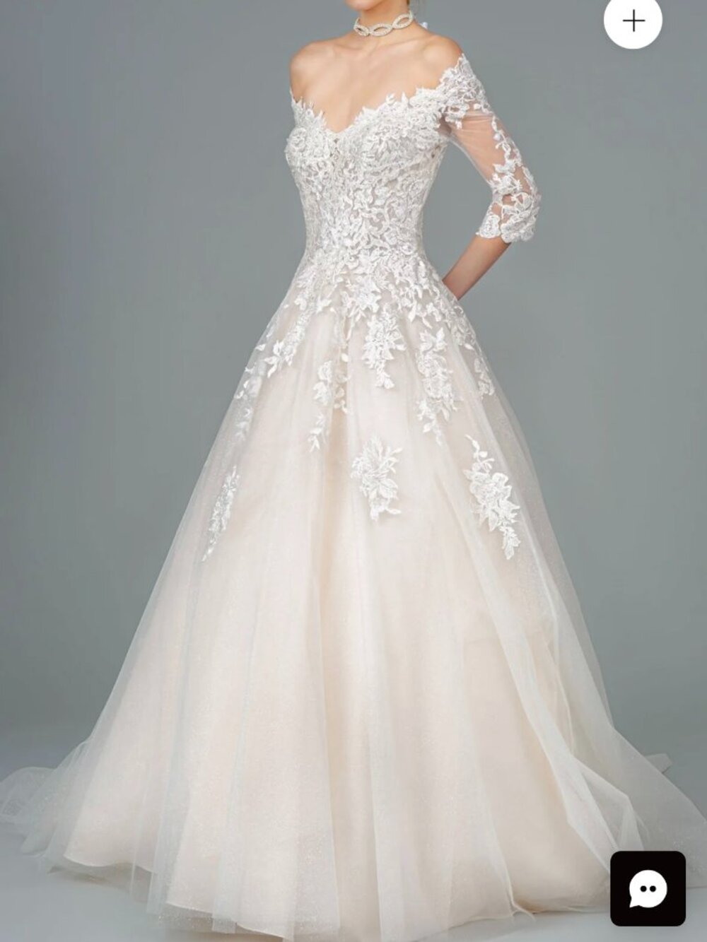 New GLS by Gloria Embroidered Off-Shoulder A-line Gown - GL1803